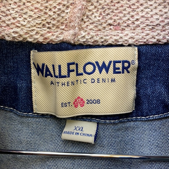 Denim Vest with Knit Hood Vintage Vest Y2K - Picture 3 of 4